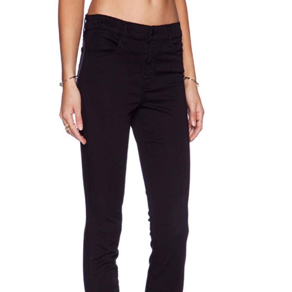 J Brand Zip Hem Crop (Size 26 Black)